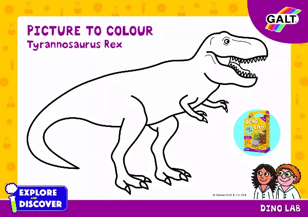 T-Rex Colouring Sheet